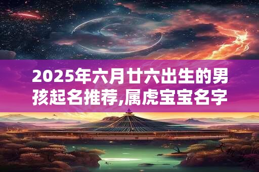 2026年六月廿六出生的男孩起名推荐,属虎宝宝名字 2026年六月廿六出生的男孩起名推荐,属虎宝宝名字