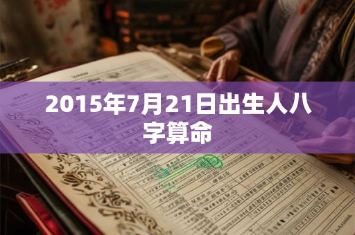 2015年7月21日出生人八字算命