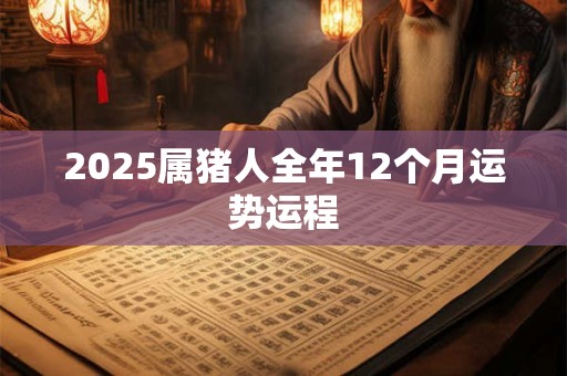 2025属猪人全年12个月运势运程