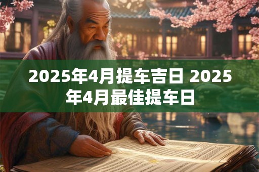 2025年4月提车吉日 2025年4月最佳提车日