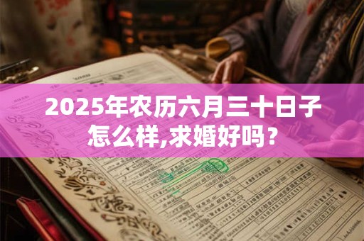 2025年农历六月三十日子怎么样,求婚好吗？
