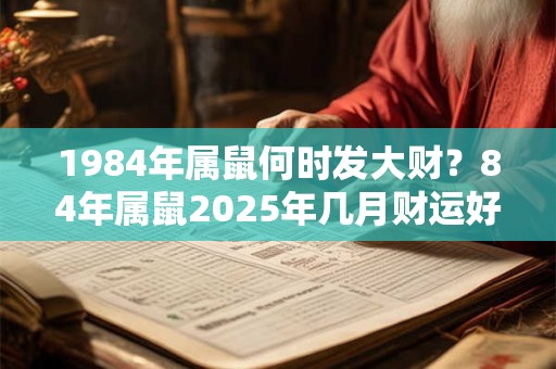 1984年属鼠何时发大财？84年属鼠2025年几月财运好？