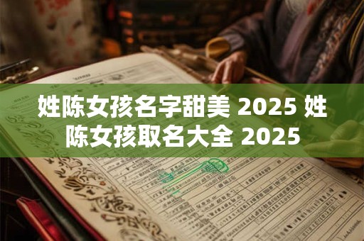 姓陈女孩名字甜美 2025 姓陈女孩取名大全 2025