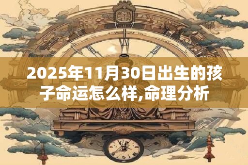 2025年11月30日出生的孩子命运怎么样,命理分析