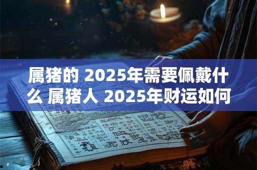 属猪的 2025年需要佩戴什么 属猪人 2025年财运如何