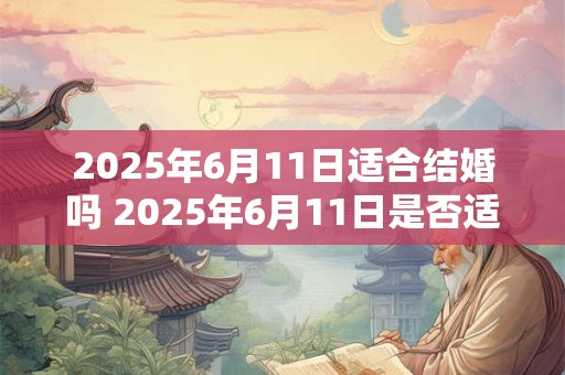 2025年6月11日适合结婚吗 2025年6月11日是否适宜结婚