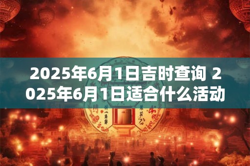 2025年6月1日吉时查询 2025年6月1日适合什么活动