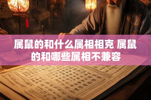 属鼠的和什么属相相克 属鼠的和哪些属相不兼容