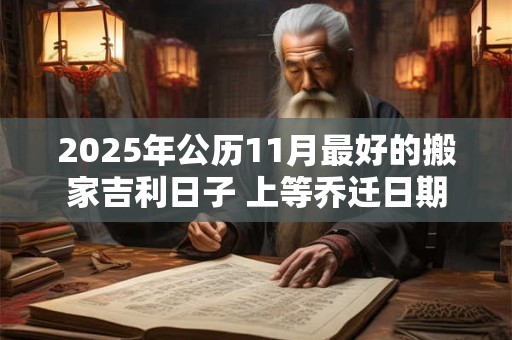 2025年公历11月最好的搬家吉利日子 上等乔迁日期