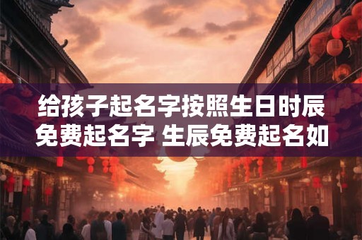 给孩子起名字按照生日时辰免费起名字 生辰免费起名如何给孩子起名字