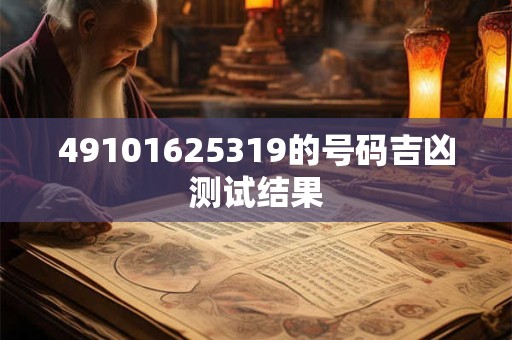 49101625319的号码吉凶测试结果