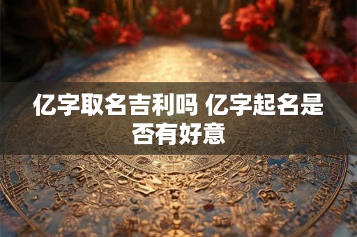 亿字取名吉利吗 亿字起名是否有好意