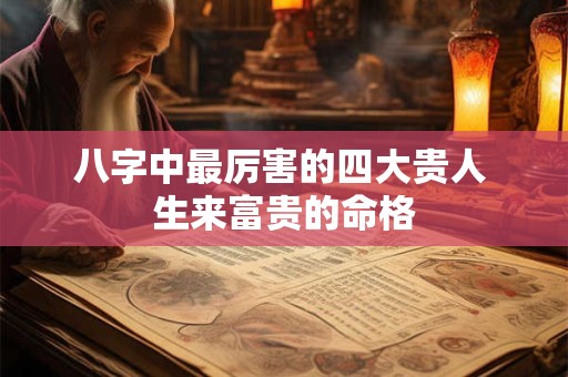 八字中最厉害的四大贵人 生来富贵的命格