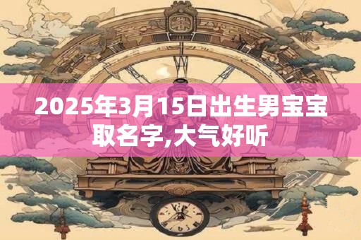 2025年3月15日出生男宝宝取名字,大气好听