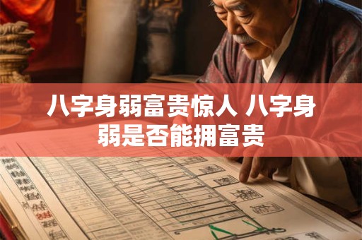 八字身弱富贵惊人 八字身弱是否能拥富贵