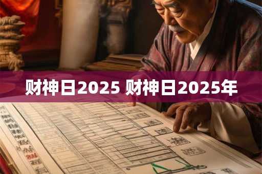 财神日2025 财神日2025年
