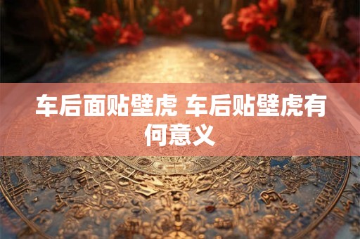 车后面贴壁虎 车后贴壁虎有何意义
