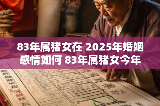 83年属猪女在 2025年婚姻感情如何 83年属猪女今年婚姻幸福吗 83年属猪女在 2025年婚姻感情如何 83年属猪女今年婚姻幸福吗