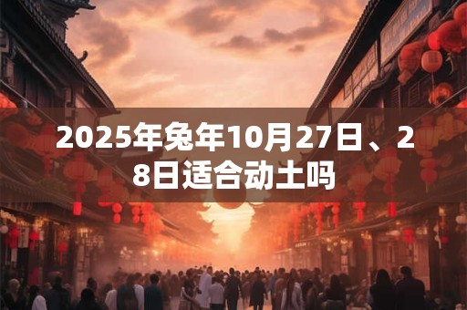 2026年兔年10月27日、28日适合动土吗