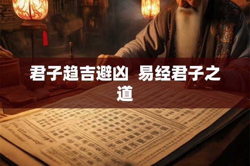君子趋吉避凶  易经君子之道