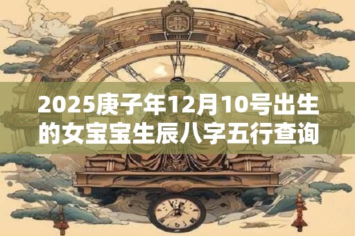 2025庚子年12月10号出生的女宝宝生辰八字五行查询