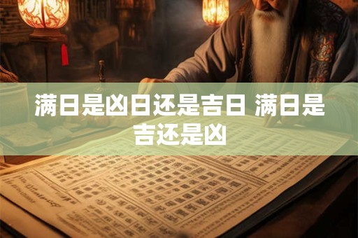 满日是凶日还是吉日 满日是吉还是凶