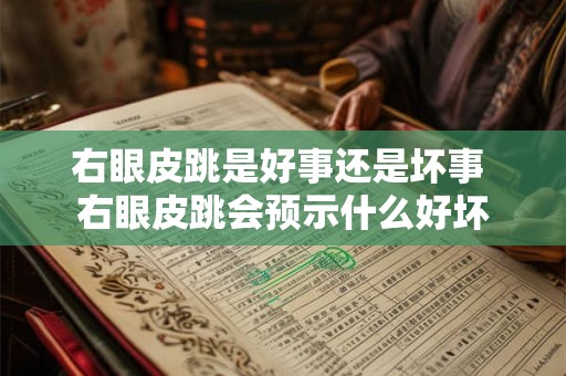 右眼皮跳是好事还是坏事 右眼皮跳会预示什么好坏