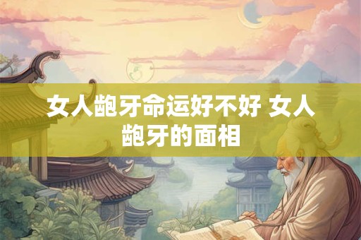 女人龅牙命运好不好 女人龅牙的面相