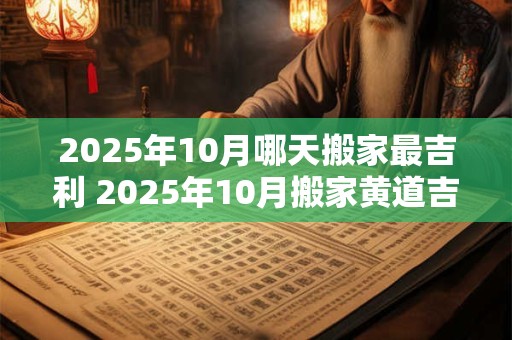 2025年10月哪天搬家最吉利 2025年10月搬家黄道吉日查询