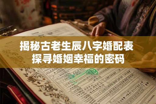 揭秘古老生辰八字婚配表 探寻婚姻幸福的密码