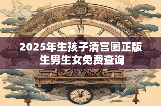 2025年生孩子清宫图正版 生男生女免费查询