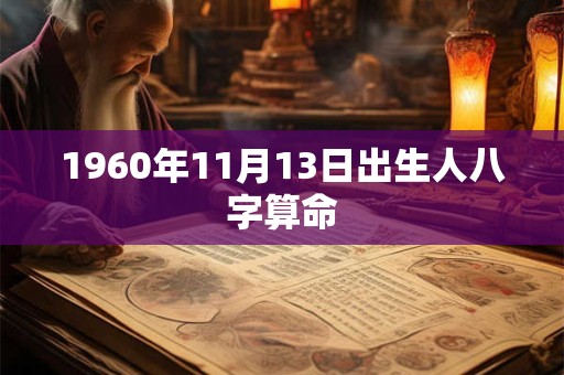 1960年11月13日出生人八字算命