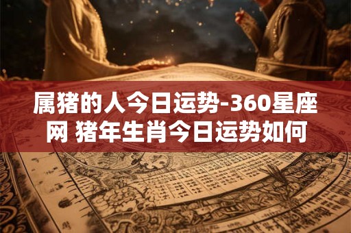 属猪的人今日运势-360星座网 猪年生肖今日运势如何