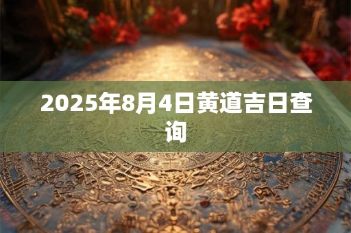 2025年8月4日黄道吉日查询 2025年8月4日黄道吉日查询