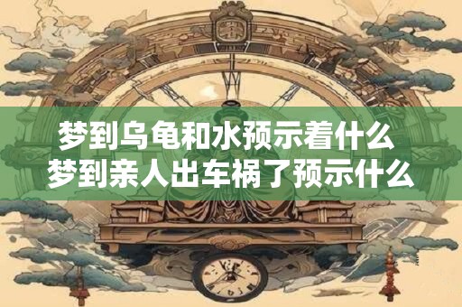 梦到乌龟和水预示着什么 梦到亲人出车祸了预示什么