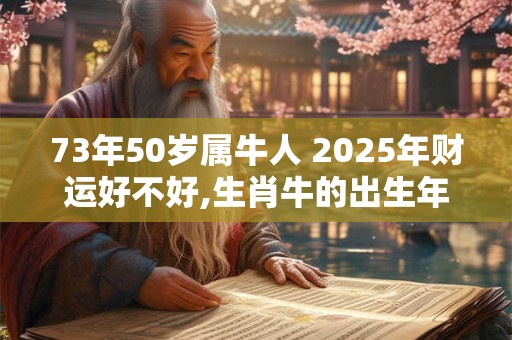73年50岁属牛人 2025年财运好不好,生肖牛的出生年份表