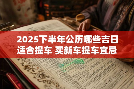 2025下半年公历哪些吉日适合提车 买新车提车宜忌