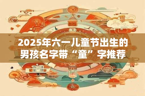 2025年六一儿童节出生的男孩名字带“童”字推荐 2025年六一儿童节出生的男孩名字带“童”字推荐