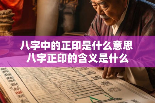 八字中的正印是什么意思 八字正印的含义是什么