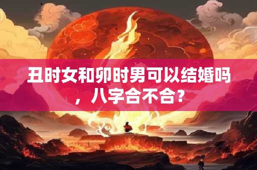 丑时女和卯时男可以结婚吗，八字合不合？