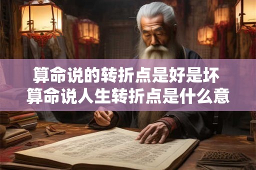 算命说的转折点是好是坏 算命说人生转折点是什么意思