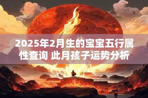 2025年2月生的宝宝五行属性查询 此月孩子运势分析