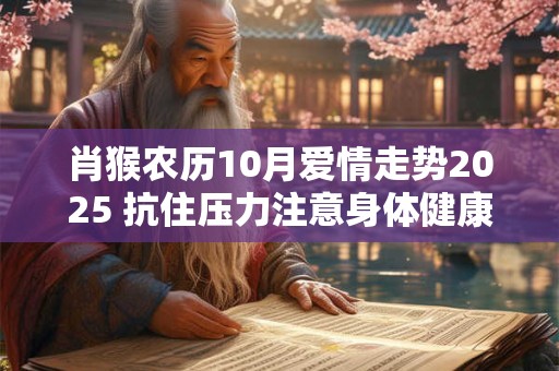 肖猴农历10月爱情走势2025 抗住压力注意身体健康