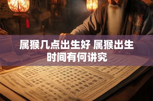 属猴几点出生好 属猴出生时间有何讲究