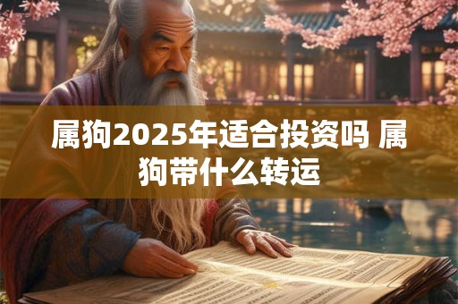 属狗2025年适合投资吗 属狗带什么转运 属狗2025年适合投资吗 属狗带什么转运
