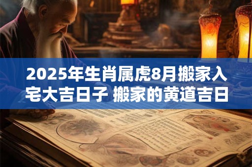 2025年生肖属虎8月搬家入宅大吉日子 搬家的黄道吉日有几天