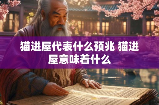 猫进屋代表什么预兆 猫进屋意味着什么