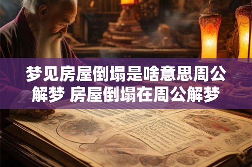 梦见房屋倒塌是啥意思周公解梦 房屋倒塌在周公解梦中代表什么