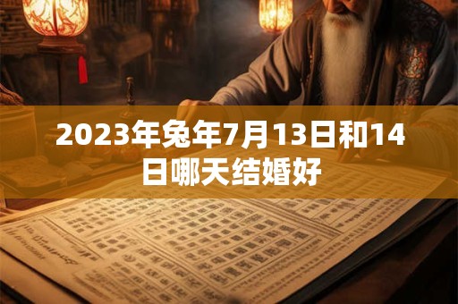 2023年兔年7月13日和14日哪天结婚好