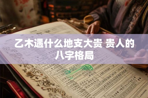 乙木遇什么地支大贵 贵人的八字格局